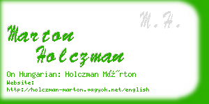 marton holczman business card